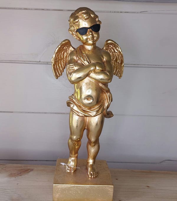 Golden too cool cherub